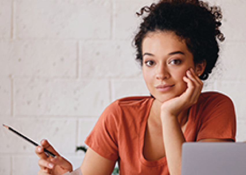 Teenager doing homework